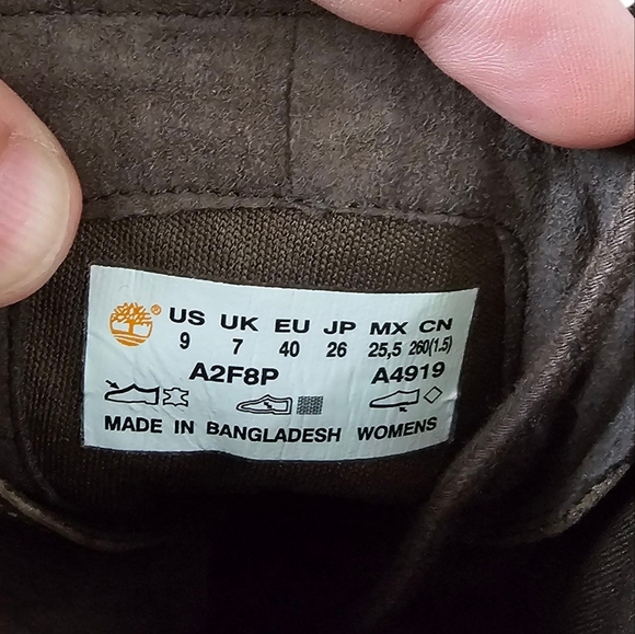 Timberland Leather gracey mid lace up waterproof boots in canteen Size 9 - Picture 5 of 11